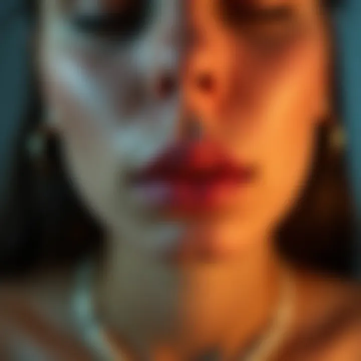 Visual representation of psychological aspects related to chin fat reduction